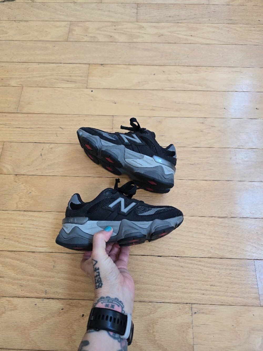 New Balance | 9060 Black Castlerock Grey Chunky Sporty Sneakers | Toddler 13